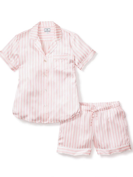 Eberjey Other - NWT Petite Plume Silk Pajama Short Set in Pink Stripe Size Small - 100% Silk